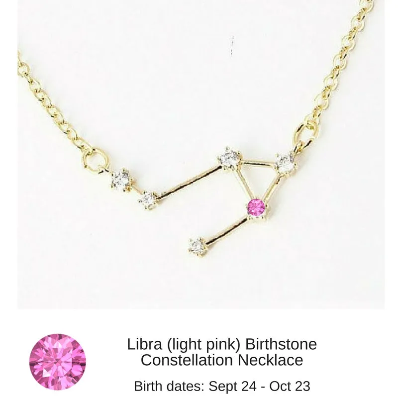 Scorpio Constellation Zodiac Necklace with Citrine Birthstone - "Star Candy"