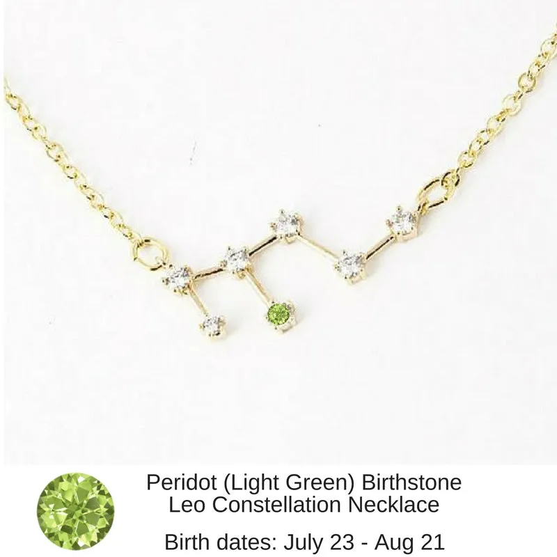 Scorpio Constellation Zodiac Necklace with Citrine Birthstone - "Star Candy"