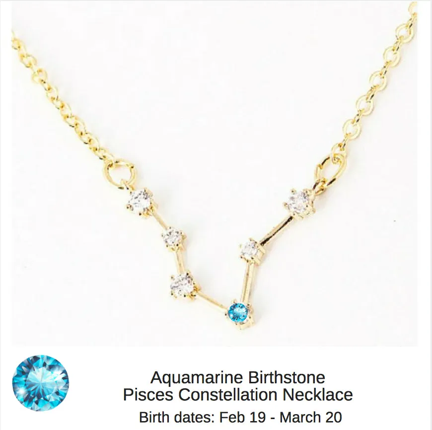 Scorpio Constellation Zodiac Necklace with Citrine Birthstone - "Star Candy"