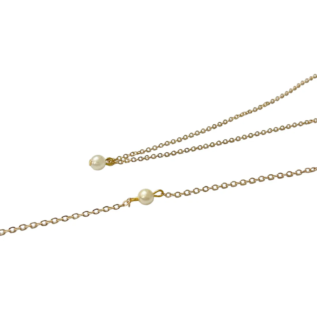 Set of 2 Pearl Pendant Gold-Toned Necklace & Bracelet