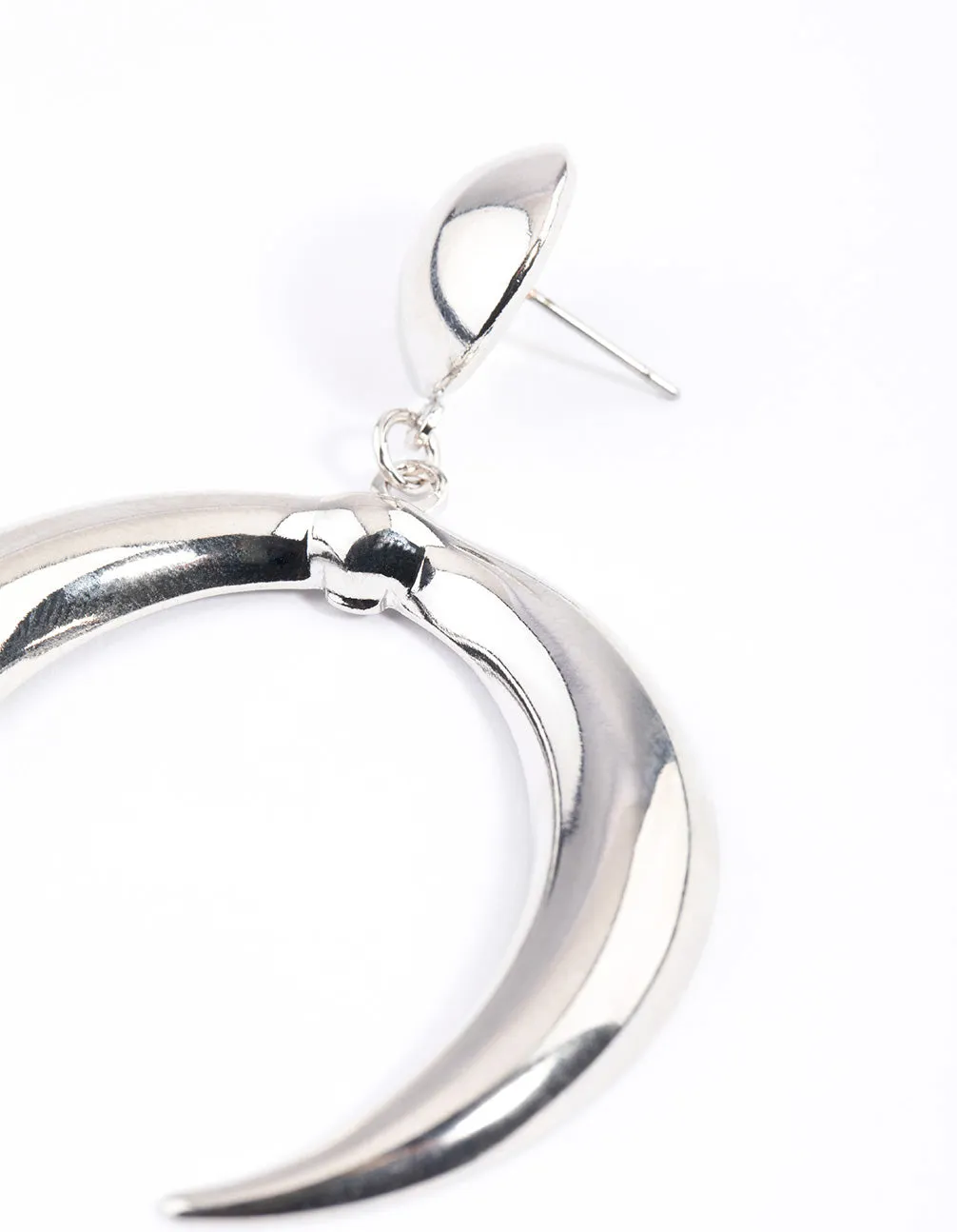 Silver Bull Bar Drop Earrings