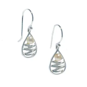 Staircase Dew Drop Pearl Earrings Medium