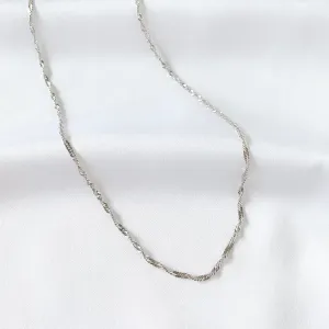 Sterling Silver Twist Chain Necklace