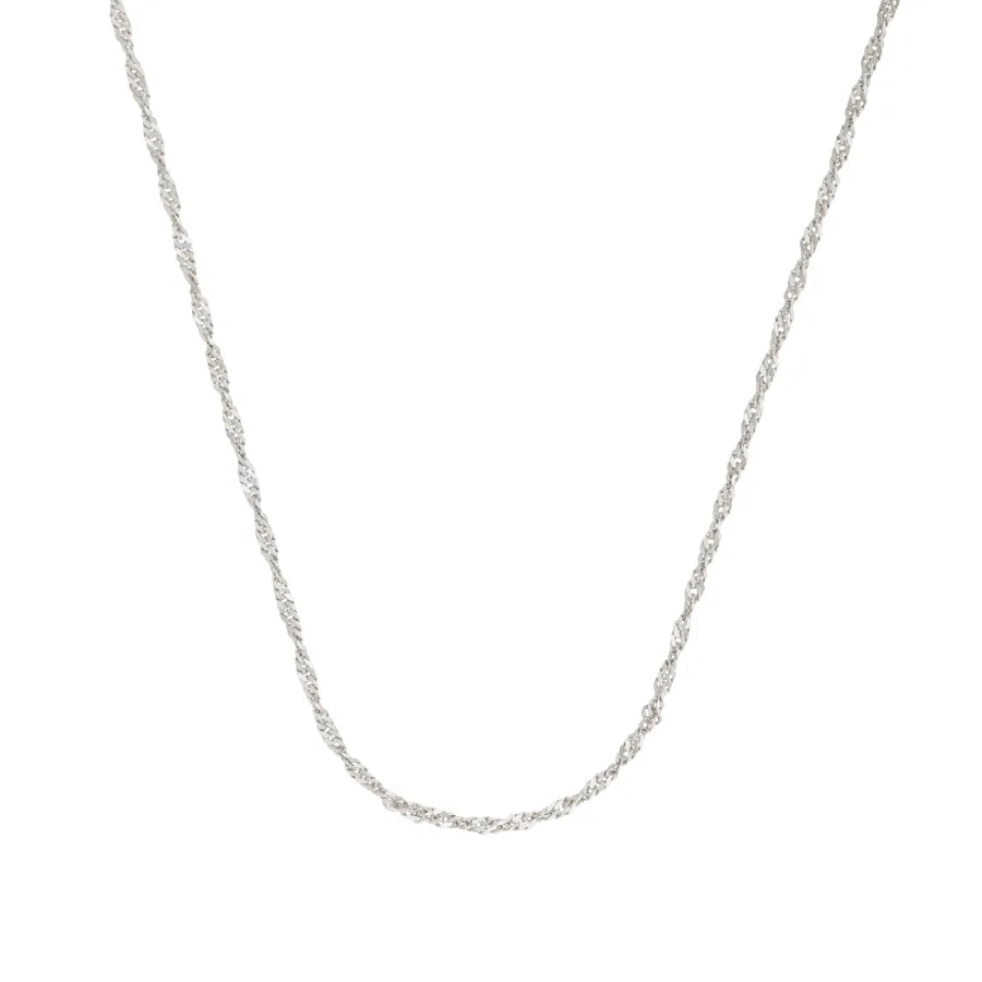 Sterling Silver Twist Chain Necklace