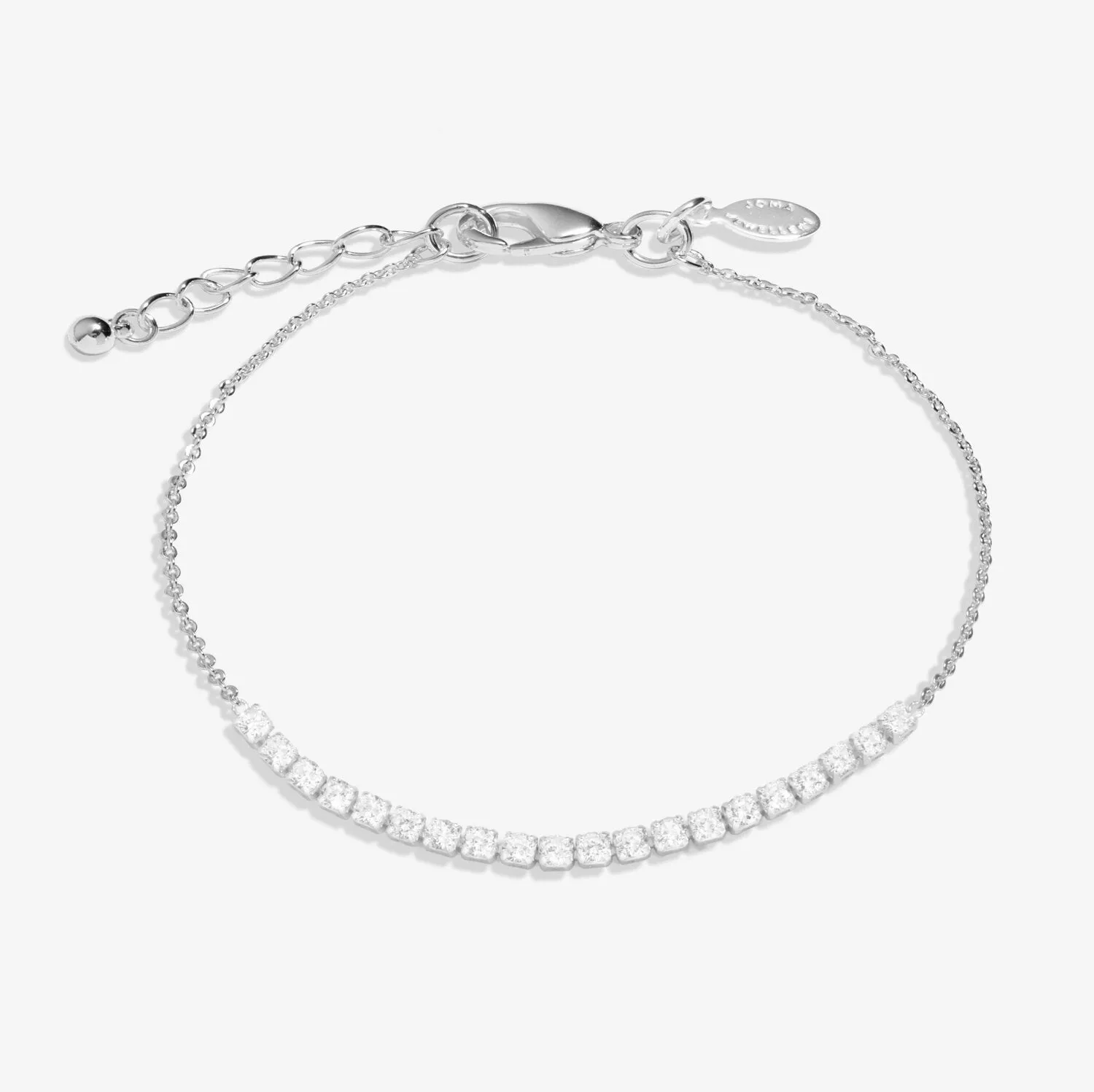 Tennis Anklet In Silver Plating