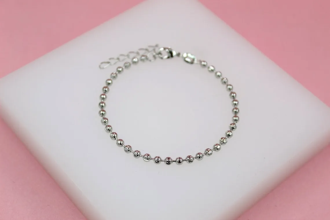 Textured Ball Chain Bracelet (I192)