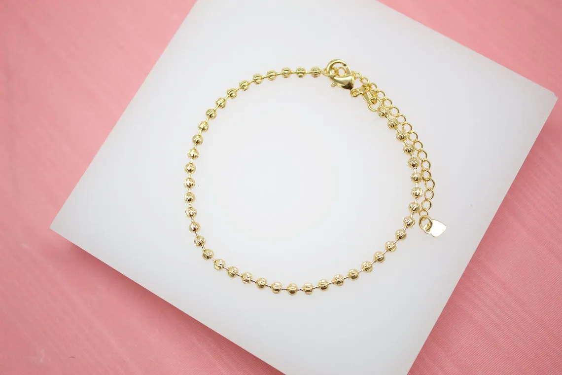 Textured Ball Chain Bracelet (I192)