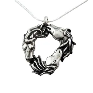 Trio of Horse Heads Necklace