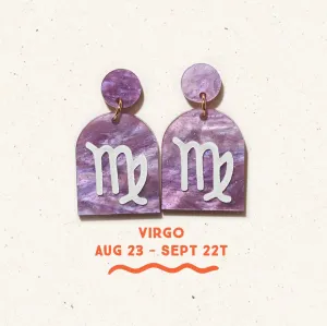 Virgo Zodiac Earrings